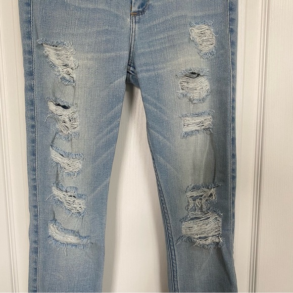 Abercrombie and Fitch Super Skinny High Rise Distressed Jeans Size 4 Regular - Picture 5 of 8